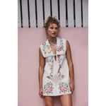 Free People Willow Embroidered Lace Minidress in Ivory Size Medium Photo 12
