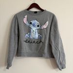 Disney  Gray Sweatshirt with Blue Stitch XS Photo 2