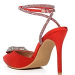 Akira Broken Lines Red Pump With Heart Embellishment Valentines Day Photo 3
