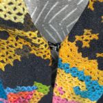 Farm Rio Flowy Maxi Dress Macaw Island Tropical Cross Stitch Print Long Sleeve S Photo 7