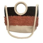 Time and Tru Womens Boho Tote Bag Ring Handle Crossbody Fringe Beach Vacation Photo 0