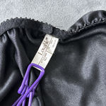 Vintage Lovable Half Slip Skirt 4" Wide Lace Ultra High Slit Black Size Medium Photo 6