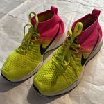 Nike Bright Pink and Lime Green Sneakers Photo 4