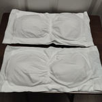 Real Field NEW Size 4X White Stretch Bandeau Tube Top Removable Pad Bra Set of 2 Photo 0