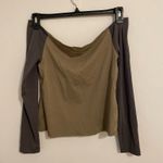 Edikted  Top Off-The-Shoulder Long Sleeve Baseball Shirt Photo 1