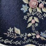 TanTrums Wool Floral Embroidered Vest Women's 70% Wool Cottagecore Boho 1990s L Blue Size L Photo 6