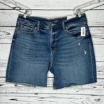 Old Navy NWT 14 Distressed Denim High-Rise O.G. Straight 7” Inseam Jean Shorts Photo 0