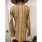 None Womens Boho Hippie Striped Tunic Cover-up Summer Vacation Cotton M Photo 4