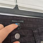 Eileen Fisher  Black Straight Leg Jeans High Waist Organic Cotton Sz 6 Photo 5