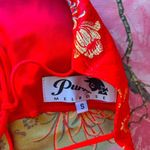 West of Melrose purr melrose red kimono style tie open back halter crop top Photo 5