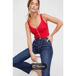 Free People Intimately Women's Red Here I Go Lace Brami Top, Size XS, Like New Photo 1
