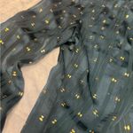 AQUA  Teal Blouse with Gold‎ Accents size S Photo 3