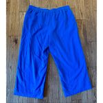 Nine West blue linen pull on crop wide leg seam front pant size XL Photo 7