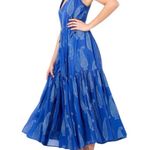 Oliphant Persia Blue Paisley Maxi Dress size XS Ties Full Skirt Photo 1