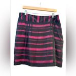 Apostrophe Women's Size 12 Black & Pink A-Line Skirt Semi Sheer Black Overlay Photo 1