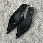 Jeffrey Campbell Black Sling Back Kitten Heals Size 8.5 Photo 0