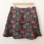 Hutch x ANTHROPOLOGIE | Asarte Floral Print Mini Skirt Black Red Pink Green | 14 Photo 1