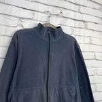 Eddie Bauer  Full Zip Fleece Jacket Women’s M Navy Blue Soft Warm Lightweight Photo 2