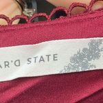 Altar'd State Altar’d State Nelzin Lace Midi Skirt Burgundy Velvet Womens XL New Valentines Photo 11