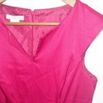 London Times  Fuschia Sleeveless Midi Satin Fitted Dress Photo 4