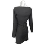 ZARA  Women's Black Long Sleeve Boat Neck Formal Fitted Mini Sheath Dress Size M Photo 1