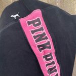 PINK - Victoria's Secret  black hot pink mesh ankle leggings, S GUC Photo 4