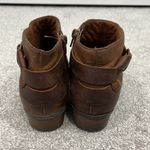 Clarks Size 6.5 Brown Tan Leather Zip Up Heeled Ankle Booties Photo 2