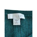 J. Jill Petite Teal Ribbed Sweater Dress Side Slit Wool Blend Office Casual Sz S Green Photo 4