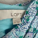 Loft  Blue Floral High Neck Crossover  Dress Photo 6
