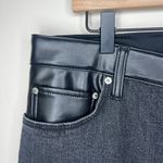 Abercrombie & Fitch NEW Mixed Fabric Ultra High Rise Ankle Straight Jean SZ 35 S Photo 4