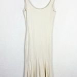 Amanda Uprichard  Parker Midi Dress Small Ivory Mermaid Drop Waist Sleeveless Photo 3