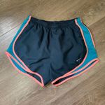 Nike  Dri Fit Running Shorts Navy Blue Athletic Brief Lined Women’s Size M Photo 2