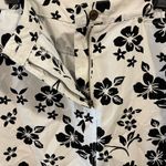 David N Sport Black and White Hawaiian Tropical Floral High Waist Cotton Skirt Size 14 Photo 5