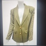 Ramy Brook  OVERSIZED OLIVE MAVE LACE UP SLEEVE BLAZER SIZE 4 Photo 1