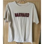 Harvard Off White Embroidered Logo Short Sleeve Pima Cotton T Photo 0