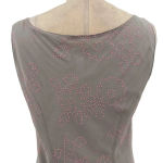 Moschino Cheap and Chic Vintage Gray Pink Floral Embellished Dress Size US 10 Photo 6