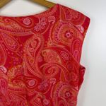 Ny&co NY& Babydoll Pink Paisley Midi Dress Size 6 90s Y2K Boho Retro Feminine Flowy Photo 3