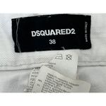 DSQUARED2 White Denim Factory Distressed Boyfriend Cropped Jeans Size 8 Photo 2