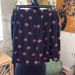 Maeve Anthropologie Black Floral Motif Pleated Front High Waist Shorts Photo 2