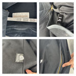 Jones New York long Trench Coat charcoal Black wool removable liner size L chic Photo 4