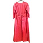 Sandra Sage Vintage Bow Satin Pink Long Opera Coat Jackie Kennedy Style 60s Photo 4