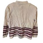 ST. JOHN SPORT Ivory Wool Blend Full Zip Jacket Cardigan womens sz L ** FLAWED Red Size L Photo 6