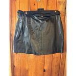 wilson's leather  Maxima Vintage Belted Mini Skirt Size 14 Black 90s‎ Y2K Grunge Photo 1