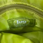 Lug Crossbody Bag Vintage Quilted Nylon Lime Green Adjustable Strap Pockets EUC Photo 5