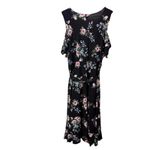 Torrid Black Colorful Floral Cold Shoulder Wrap Tie Belt Stretch Dress Size 3X Photo 6