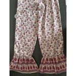 Bog Collective Off Shoulder Floral Jumpsuit Large Flare Cottagecore Artsy‎ Flowy Pink Photo 3