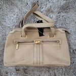 Attention  Bamboo Trim Tan Vegan Leather Handbag New With Tags Photo 0