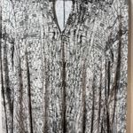 Jennifer Lopez keyhole Monochrome Patterned Blouse Small Photo 1