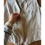 Madewell Linen Beige Vest Size 2 Photo 2