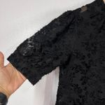 VERO MODA Aware by Vero Moda Black Floral Burnout Mock Neck Dress Puff Sleeve XS Photo 12